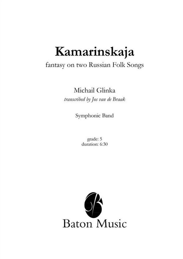 Vorderes Coverbild Adam Glinka, Kamarinskaja