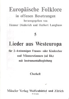 Vorderes Coverbild Lieder aus Westeuropa