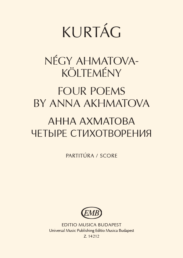 Vorderes Coverbild Four Poems By Anna Akhmatova
