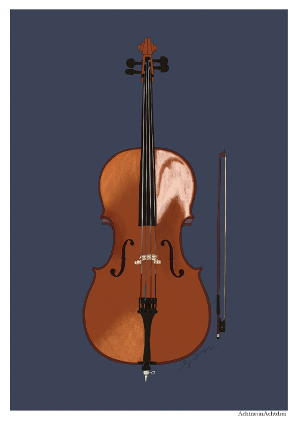 Vorderes Coverbild Illustrated Postcard Cello