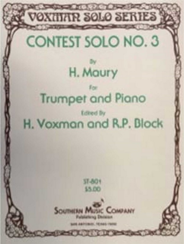 Vorderes Coverbild Lowndes H. Maury Contest Solo No. 3