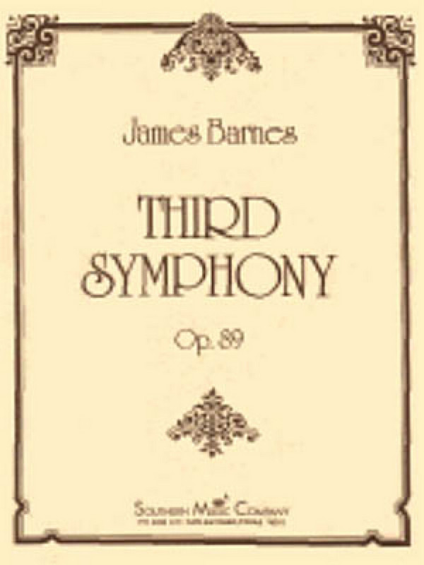Vorderes Coverbild James Barnes Third Symphony