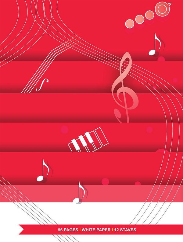Vorderes Coverbild Quaderno di musica - 12 righi, 96 pp. carta bianca
