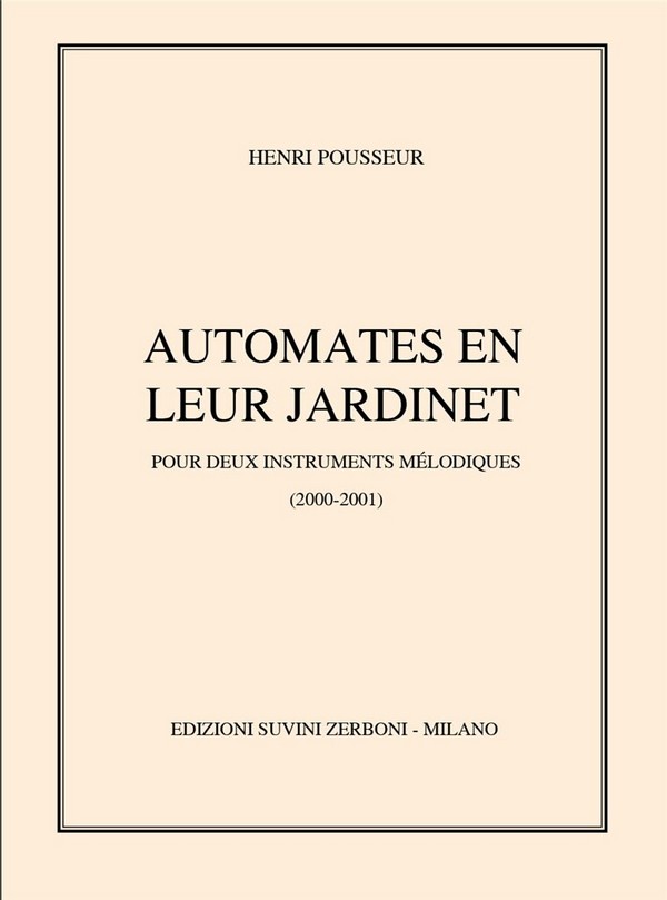 Vorderes Coverbild Automates dans leur Jardinet (2000-2001)